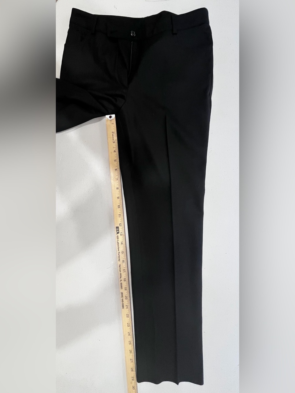 Akris Punto Black 100% Wool Natural Stretch Straight Leg Pants Size 4 - Picture 10 of 10